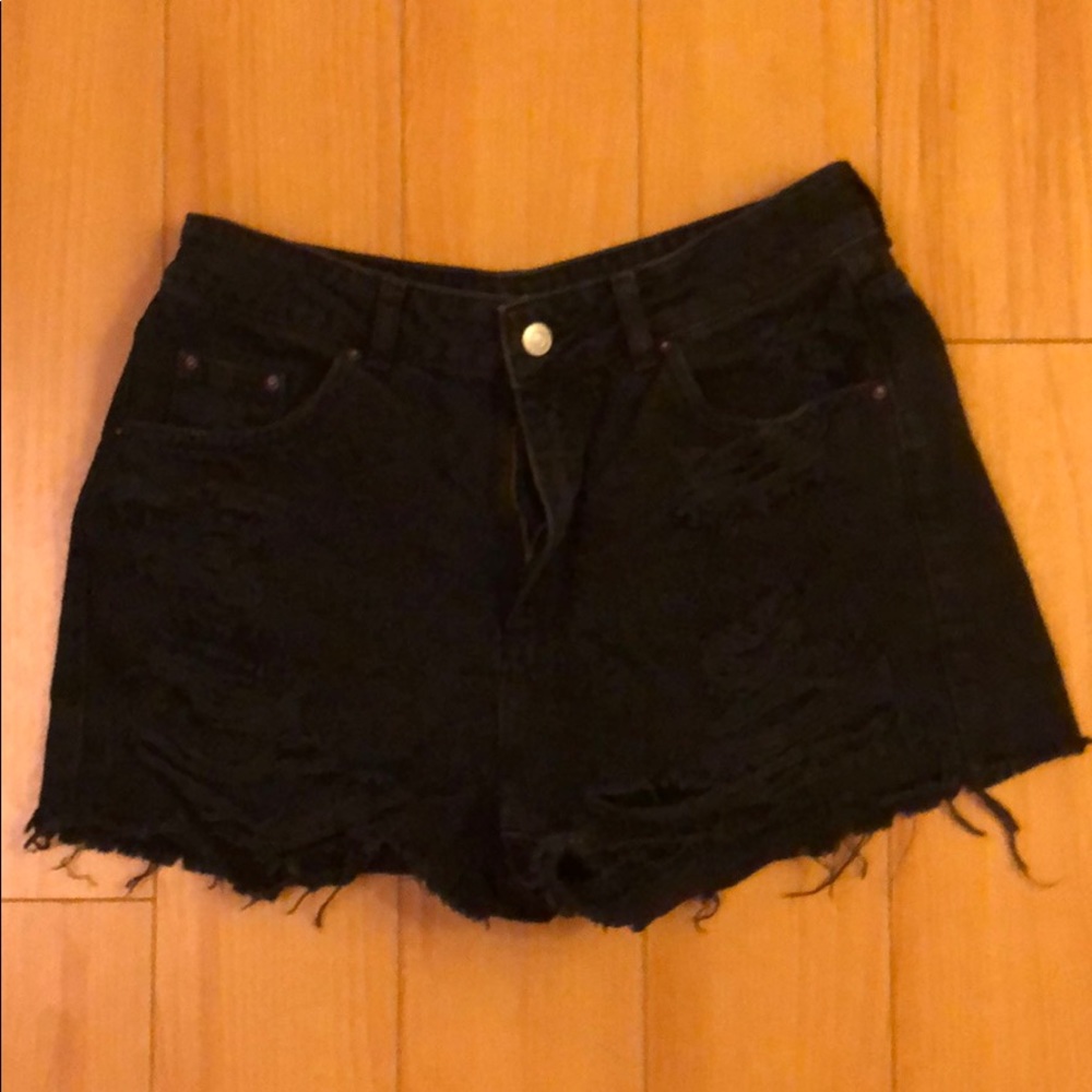 TOPSHOP mom jean shorts - ripped